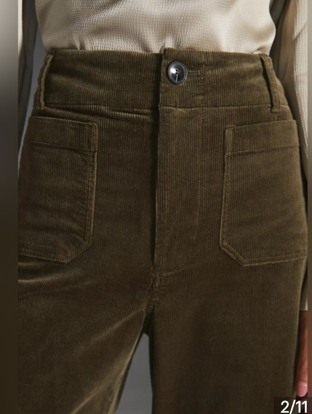Anthropologie Maeve The Collette Corduroy Crop Pants